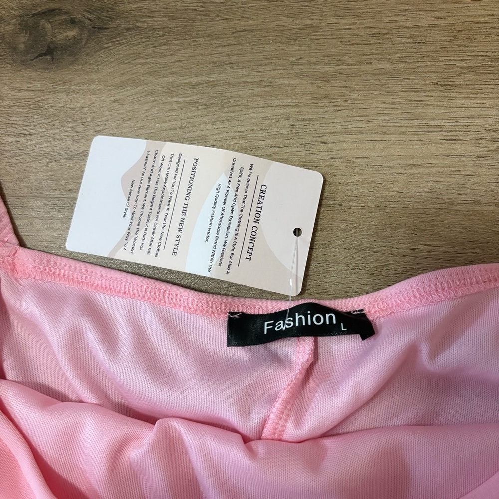 Pink Off-Shoulder Ruched Dress - Picture 3 of 3